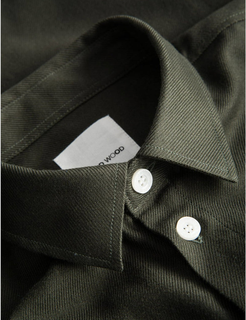Wood Wood Andrew Shirt - Dark Green