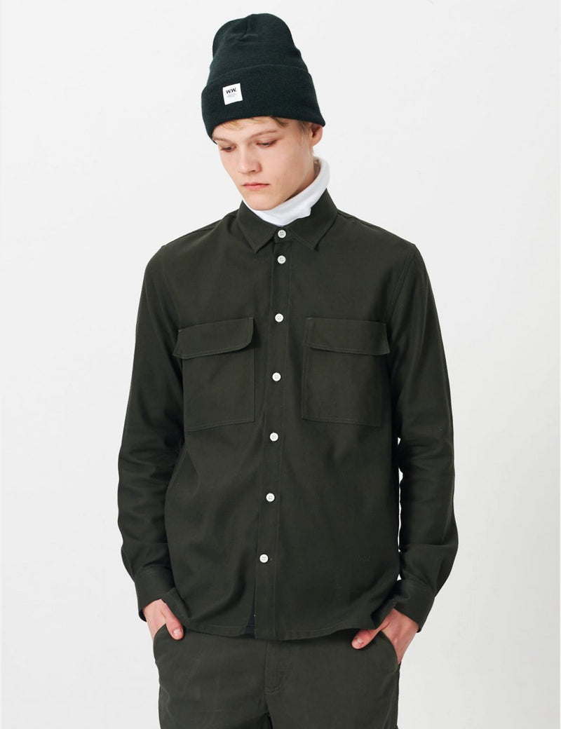 Wood Wood Andrew Shirt - Dark Green