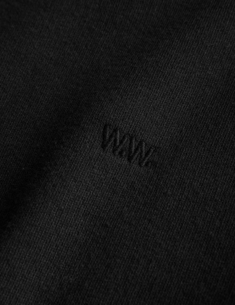 ウッドウッドネイサンスウェットシャツ-ブラック