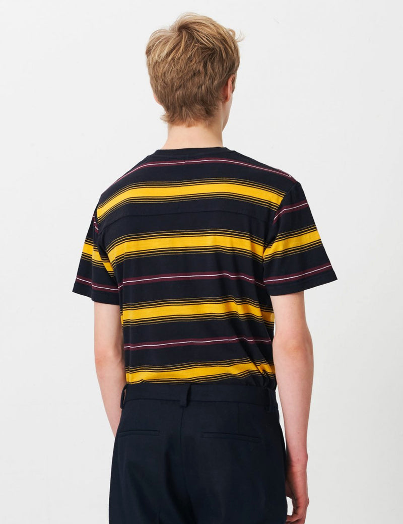 ウッドウッドペリーTシャツ-イエローストライプ