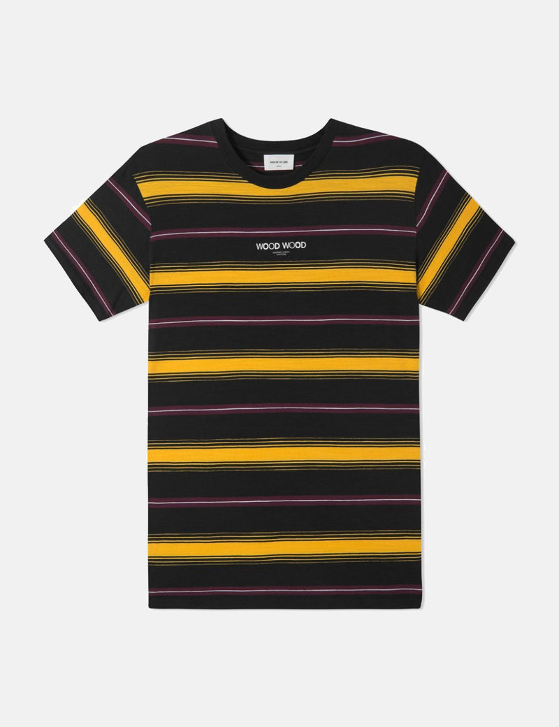 ウッドウッドペリーTシャツ-イエローストライプ