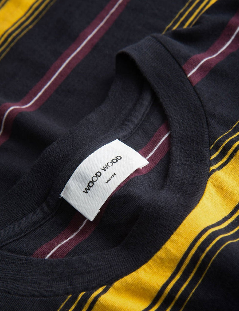 ウッドウッドペリーTシャツ-イエローストライプ