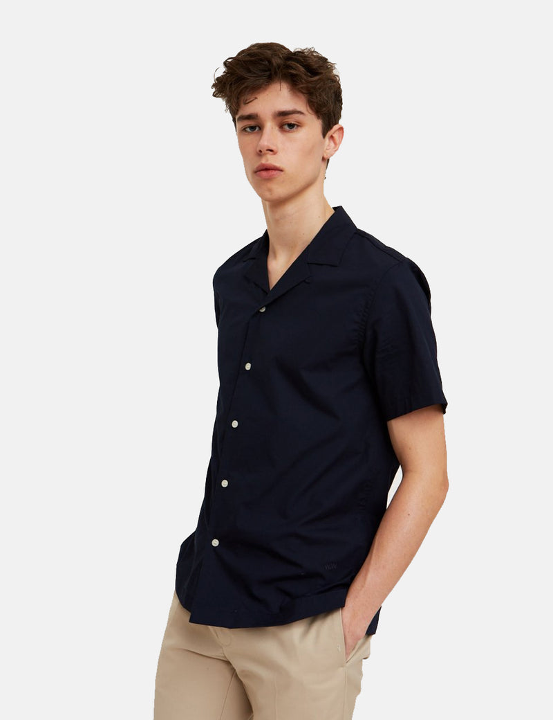 Wood Wood Brandon Shirt - Navy Blue