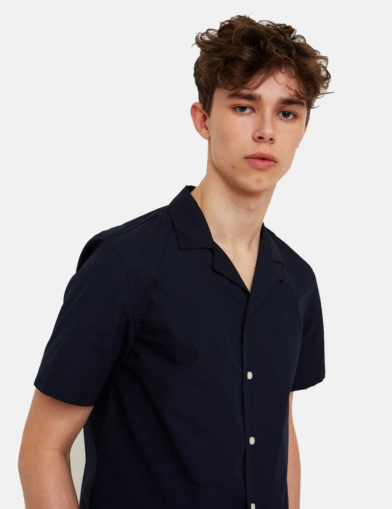 Wood Wood Brandon Shirt - Navy Blue