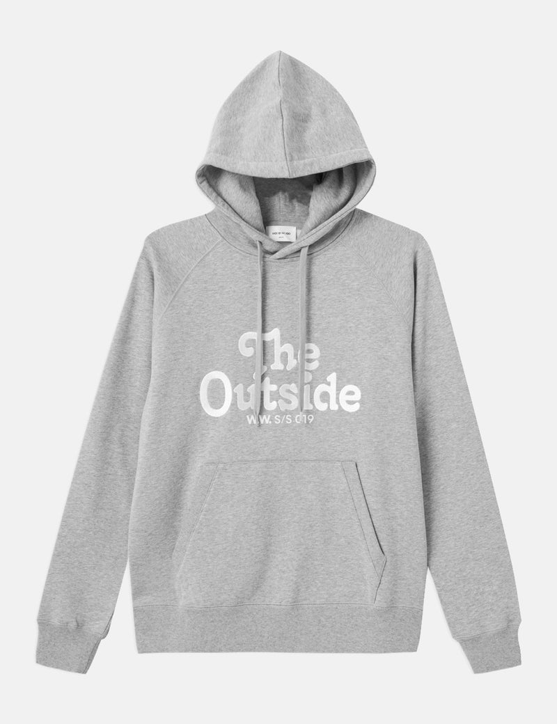 Wood Wood Fred Hoodie Grey Melange URBAN EXCESS