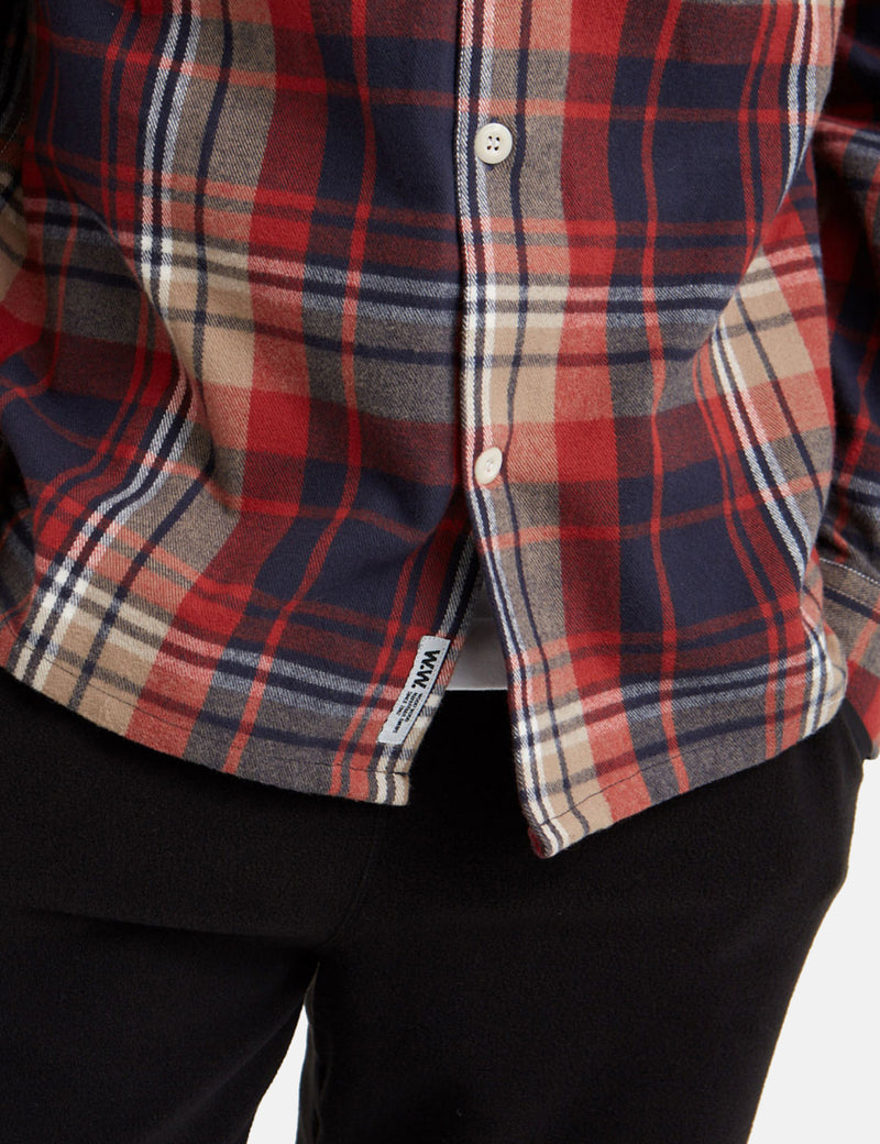 Wood Wood Franco Flannel Shirt - Rust Check