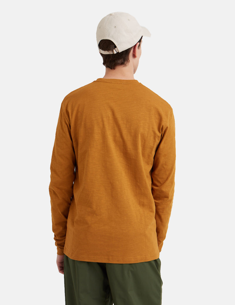 Wood Wood Peter Long Sleeve T-Shirt (Organic Cotton) - Mustard