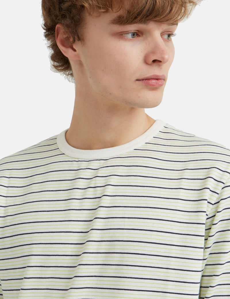 T-Shirt à Manche Longue Wood Wood Viggo (Striped) - Off White