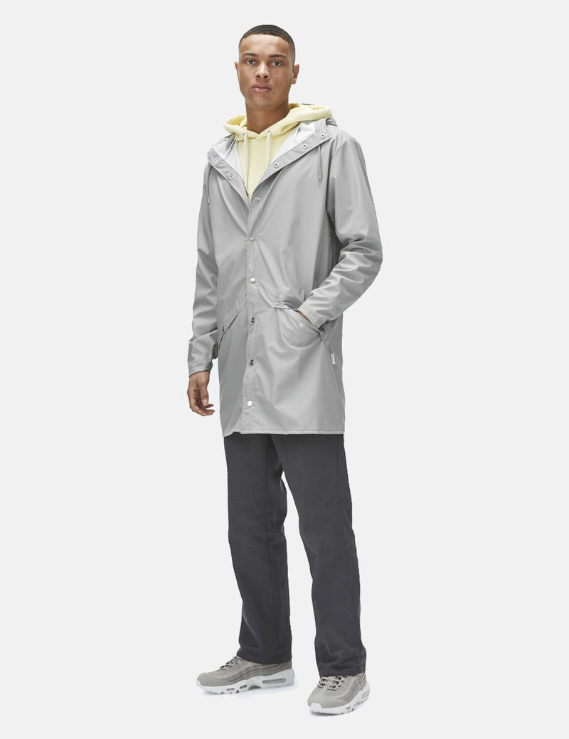 Rains Long Jacket - Stone