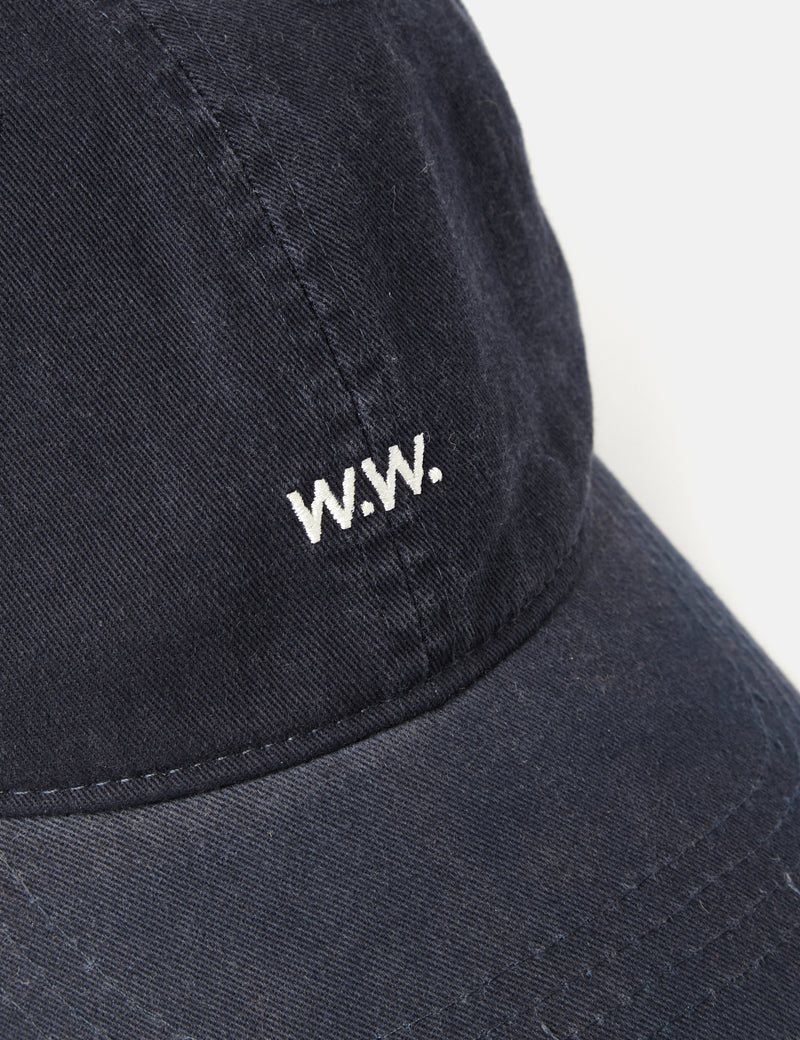 Wood Wood Twill 6-Panel-Kappe mit niedrigem Profil - Marineblau
