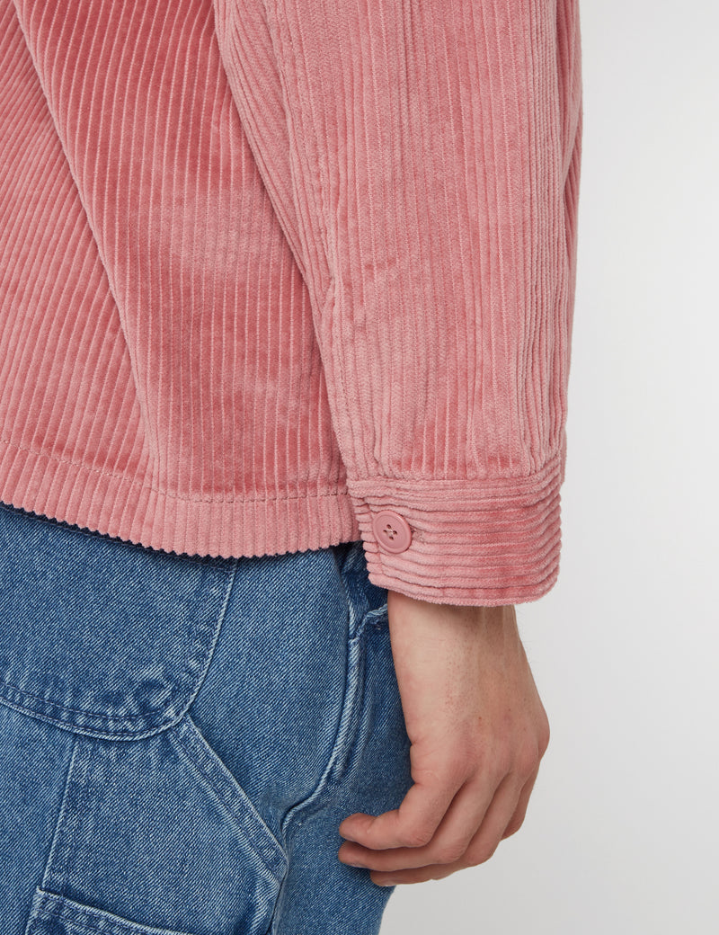 OBEY Monte Shirt Jacket (Cord) - Vintage Pink