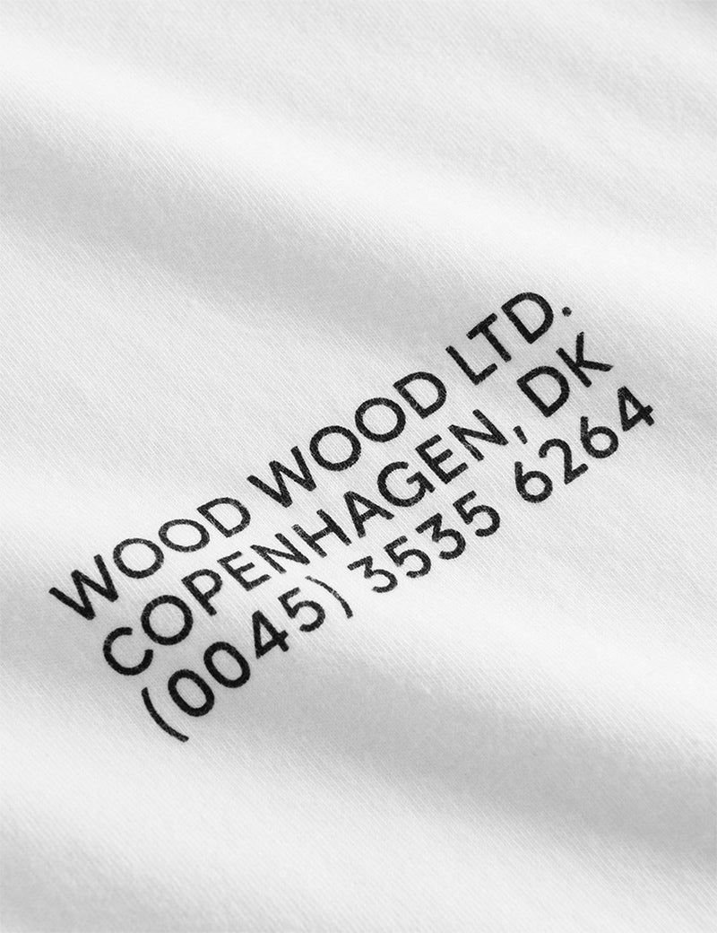 Wood Wood Sami Info T-Shirt - Weiß