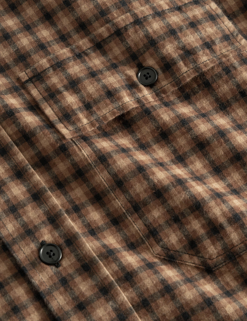 Wood Wood Avenir Flannel Check Shirt - Khaki