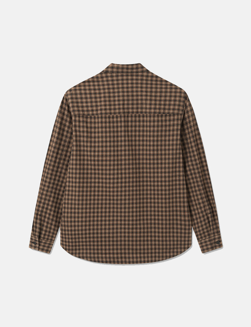 Wood Wood Avenir Flannel Check Shirt - Khaki