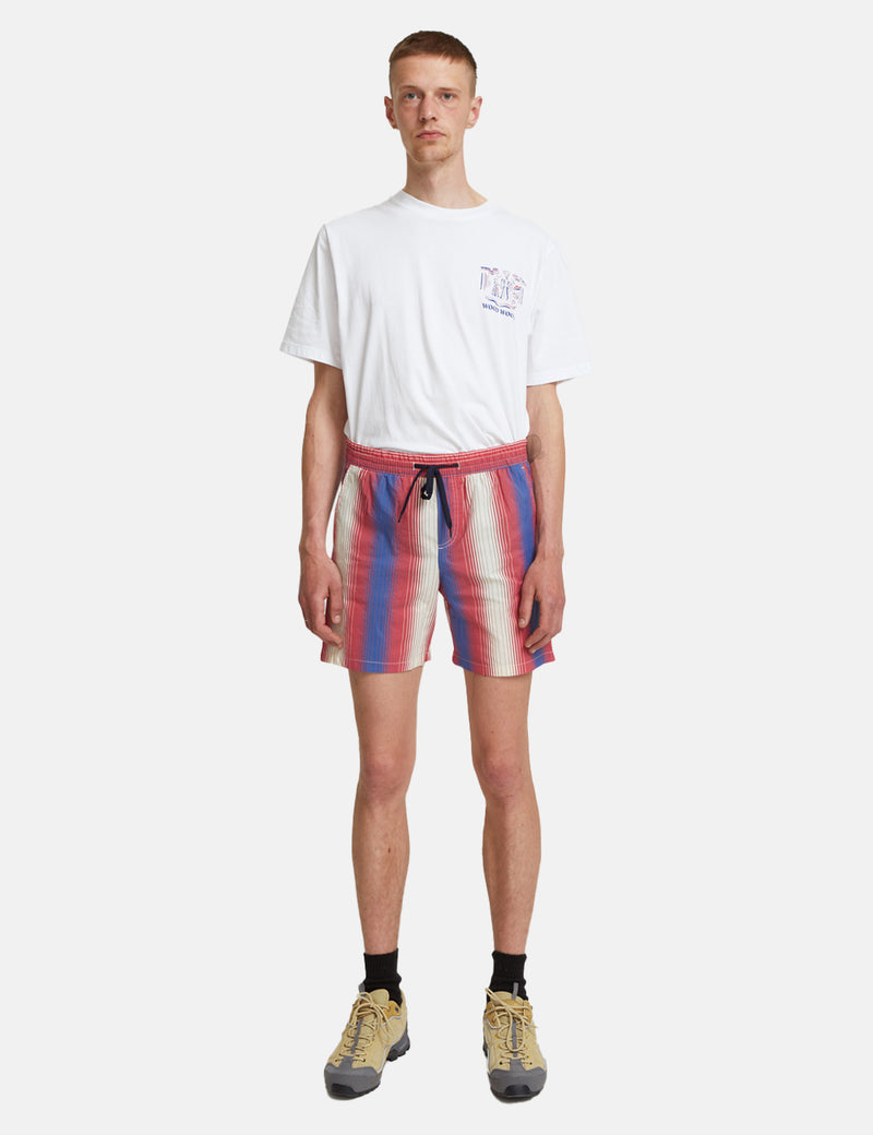 Short de Bain Wood Wood Roy Gradient Stripe - Bleu Vif