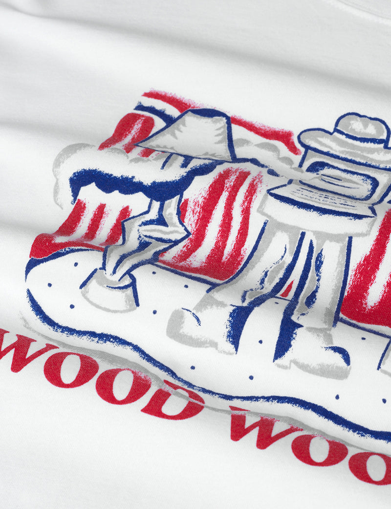 Wood WoodボビーJCオフィスTシャツ-ホワイト