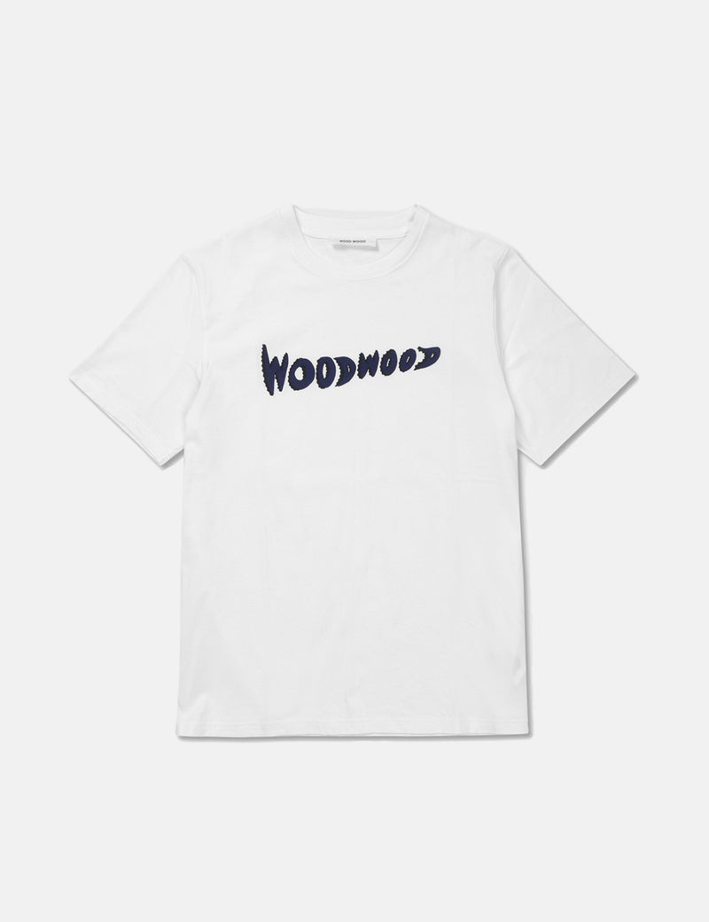 Wood Wood Sami JC Logo T-Shirt - Weiß