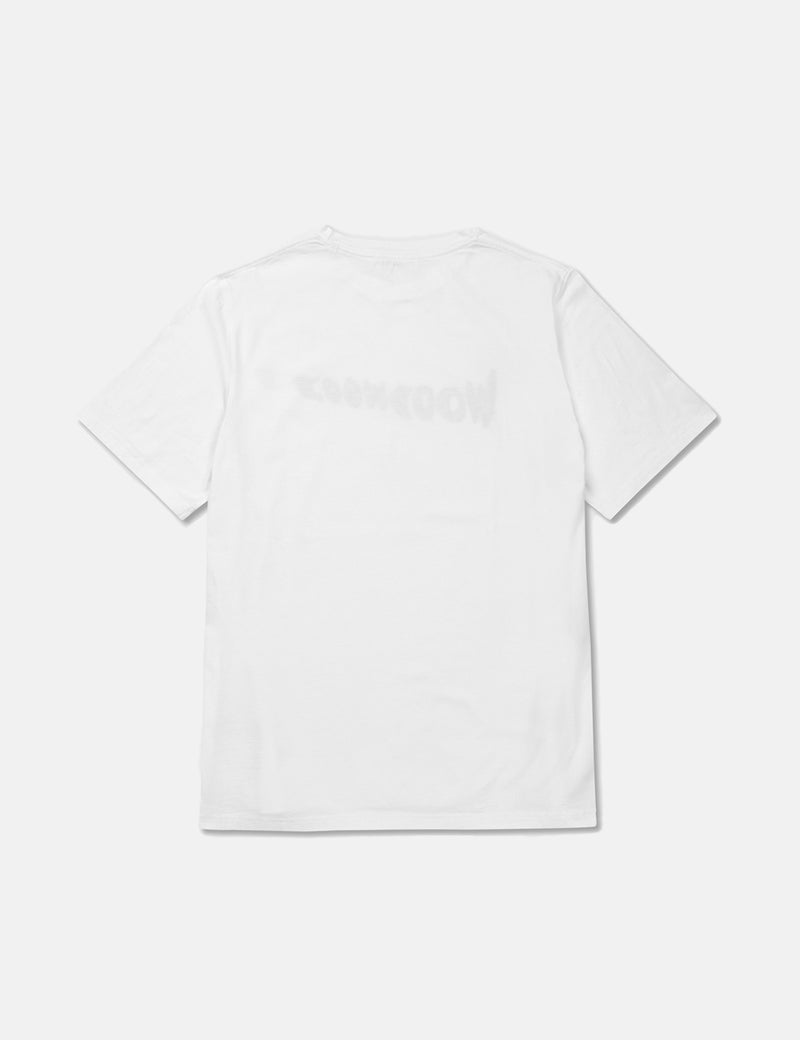 Wood WoodサミJCロゴTシャツ-ホワイト