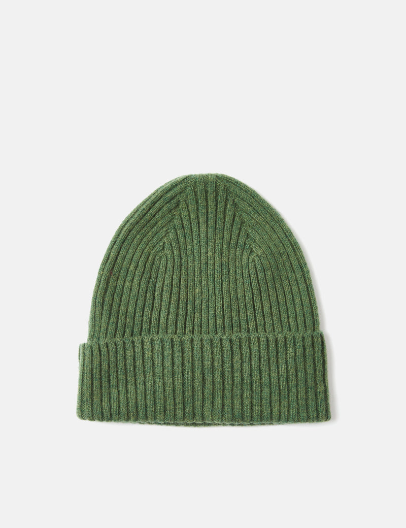 Wood Wood Luca Lambswool Beanie - Midori Green