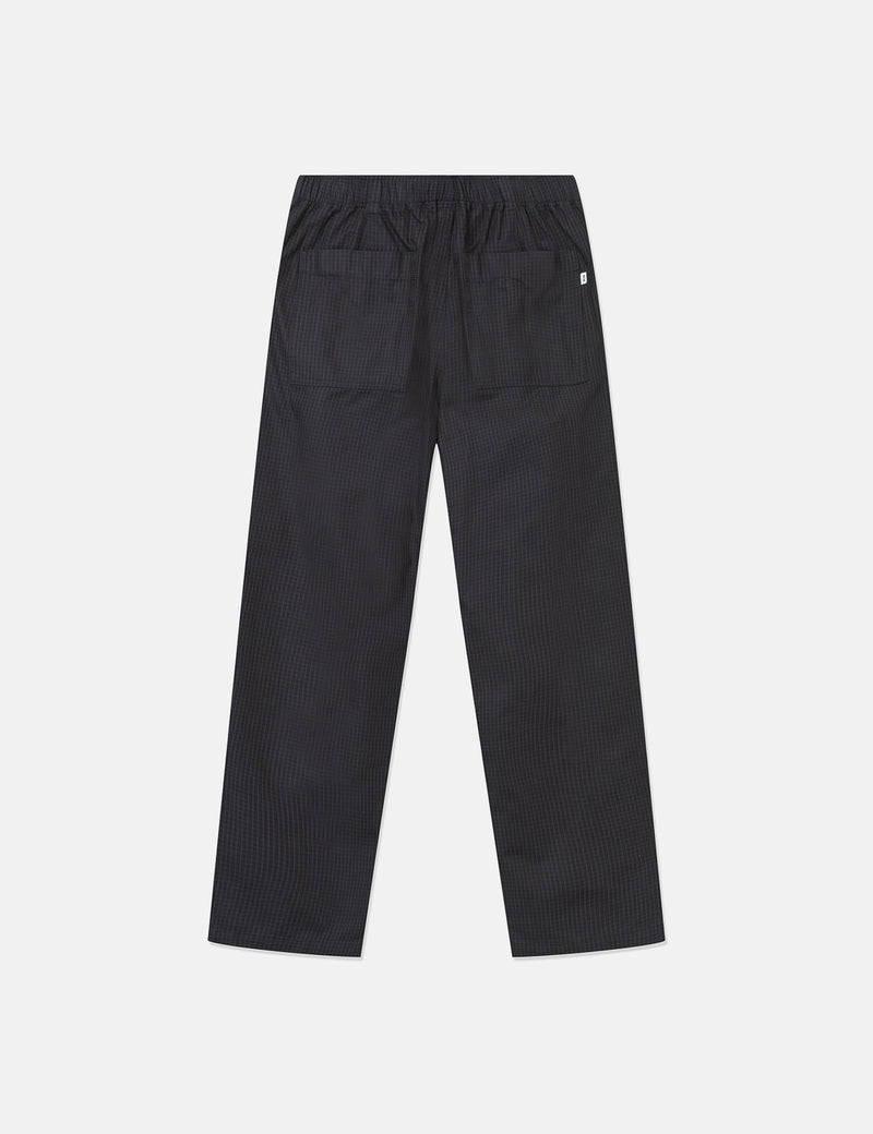 Wood Wood Stanley Crispy Check Trousers (Regular) - Black