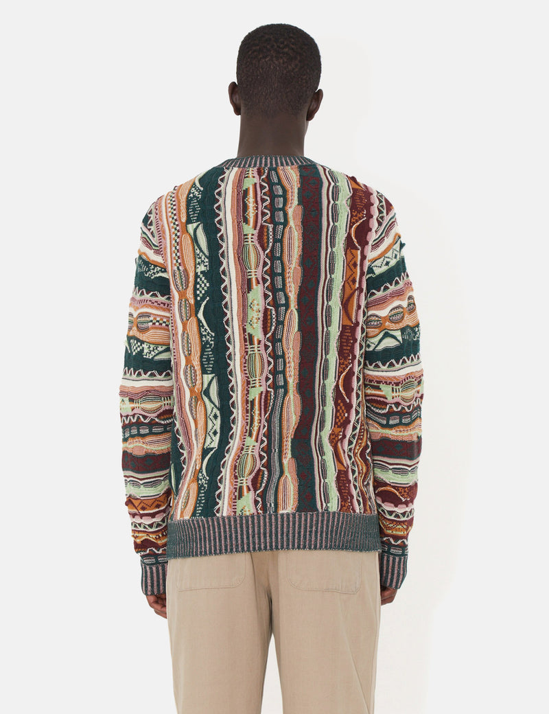 Wood Wood Beckett Coogi ニットセーター - Beige Multi