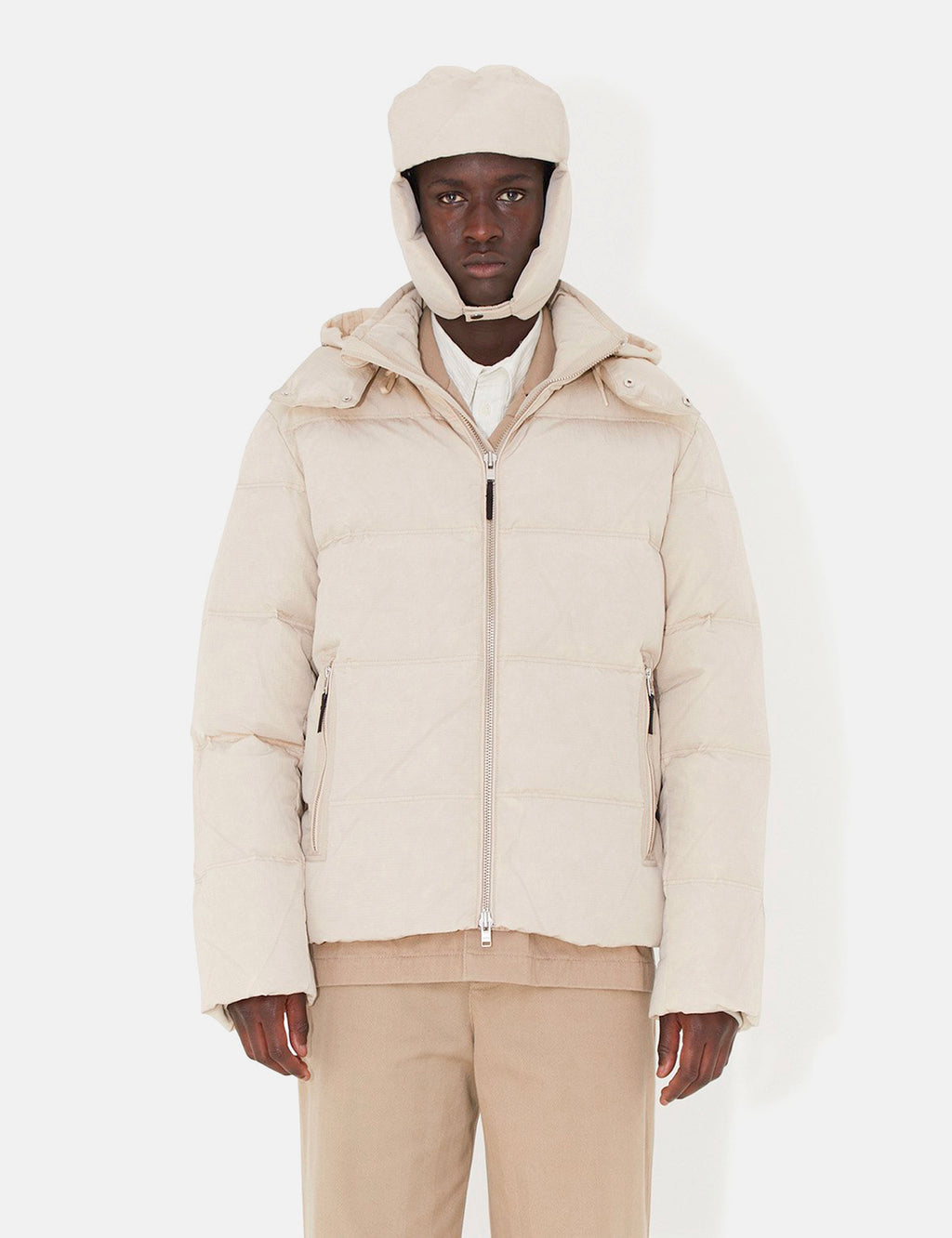 Wood Wood Ventus テック ストライプ ダウン ジャケット - ライト