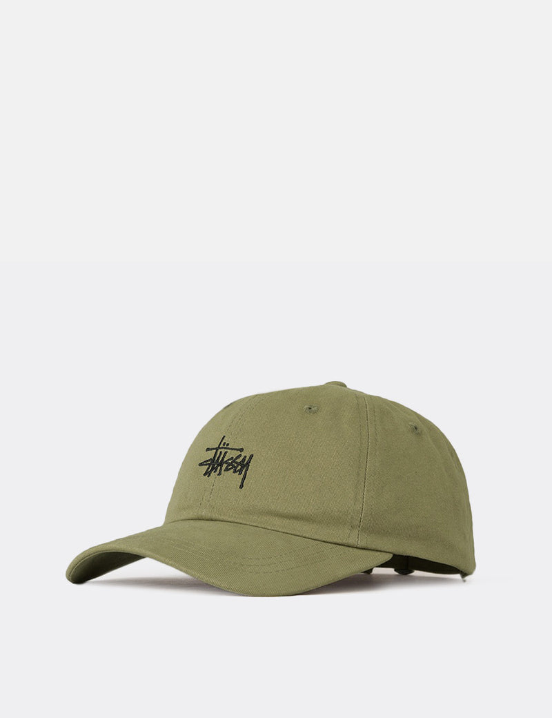 Stussy Basic Logo Low Pro Cap - Olive Green