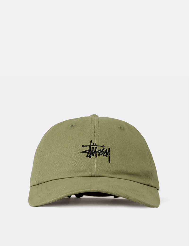 Stussy Basic Logo Low Pro Cap - Olive Green