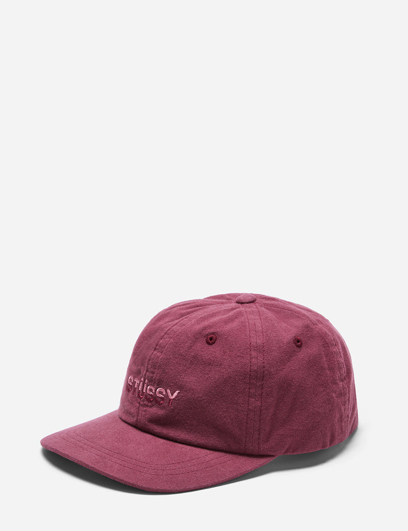 Stussy Two Tone Logo Low Pro Cap - Burgundy