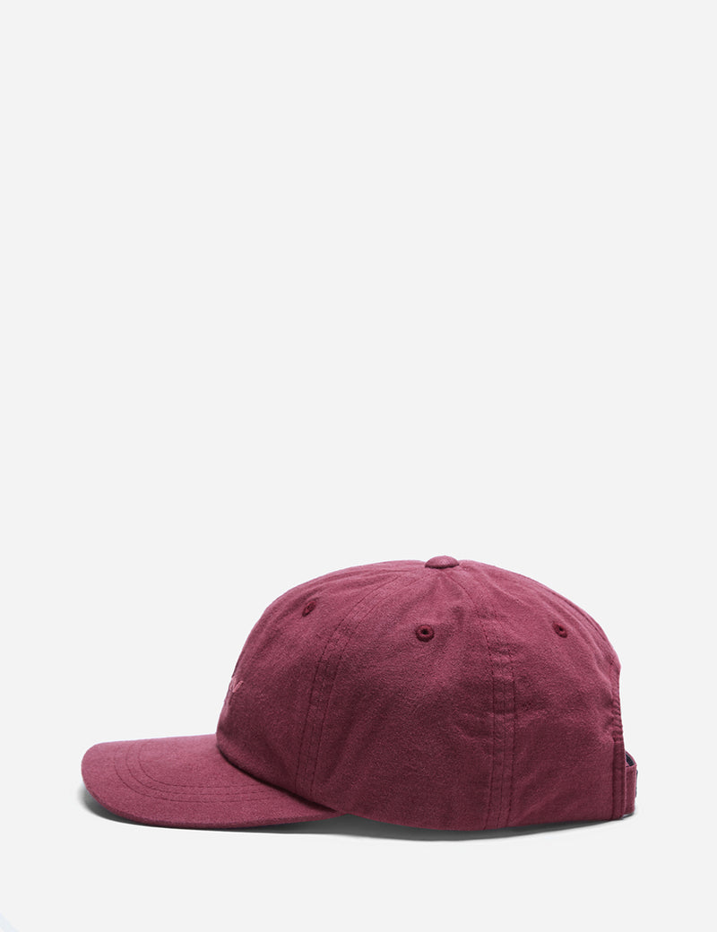 Stussy Two Tone Logo Low Pro Cap - Burgundy