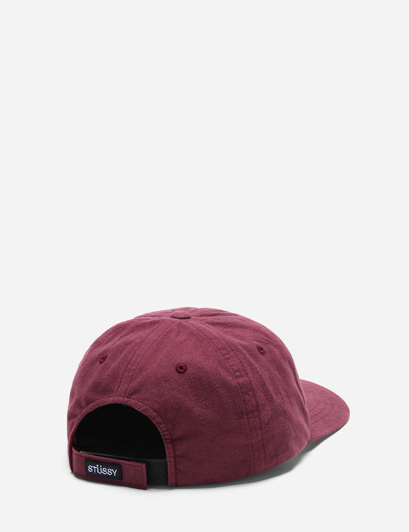 Stussy Two Tone Logo Low Pro Cap - Burgundy