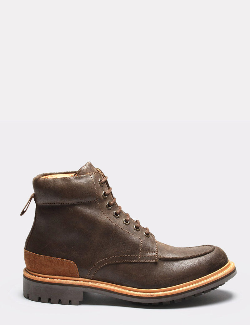 Grenson Otis Suede Boot - Brown Roughout