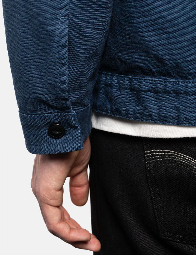 Nudie Jeans Colin Canvas Overshirt - Indigoblau