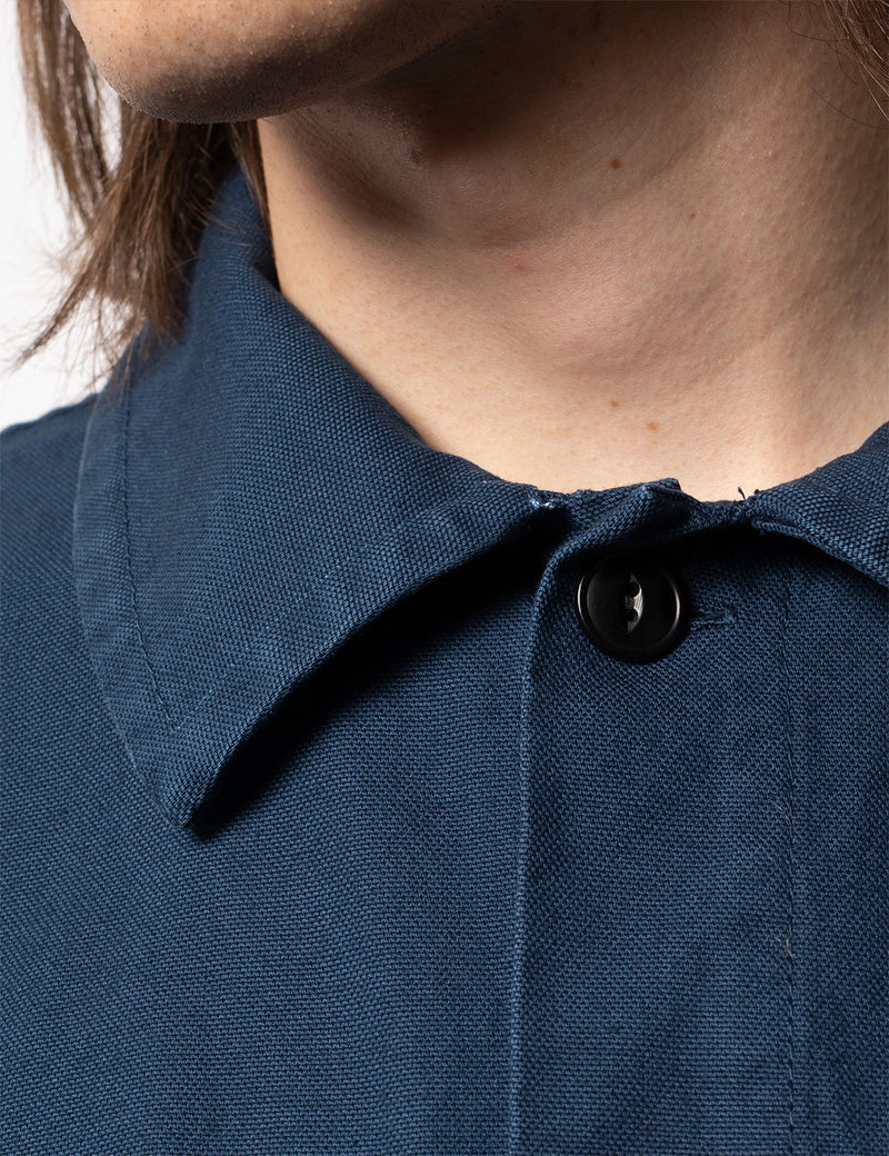 Nudie Jeans Colin Canvas Overshirt - Indigoblau