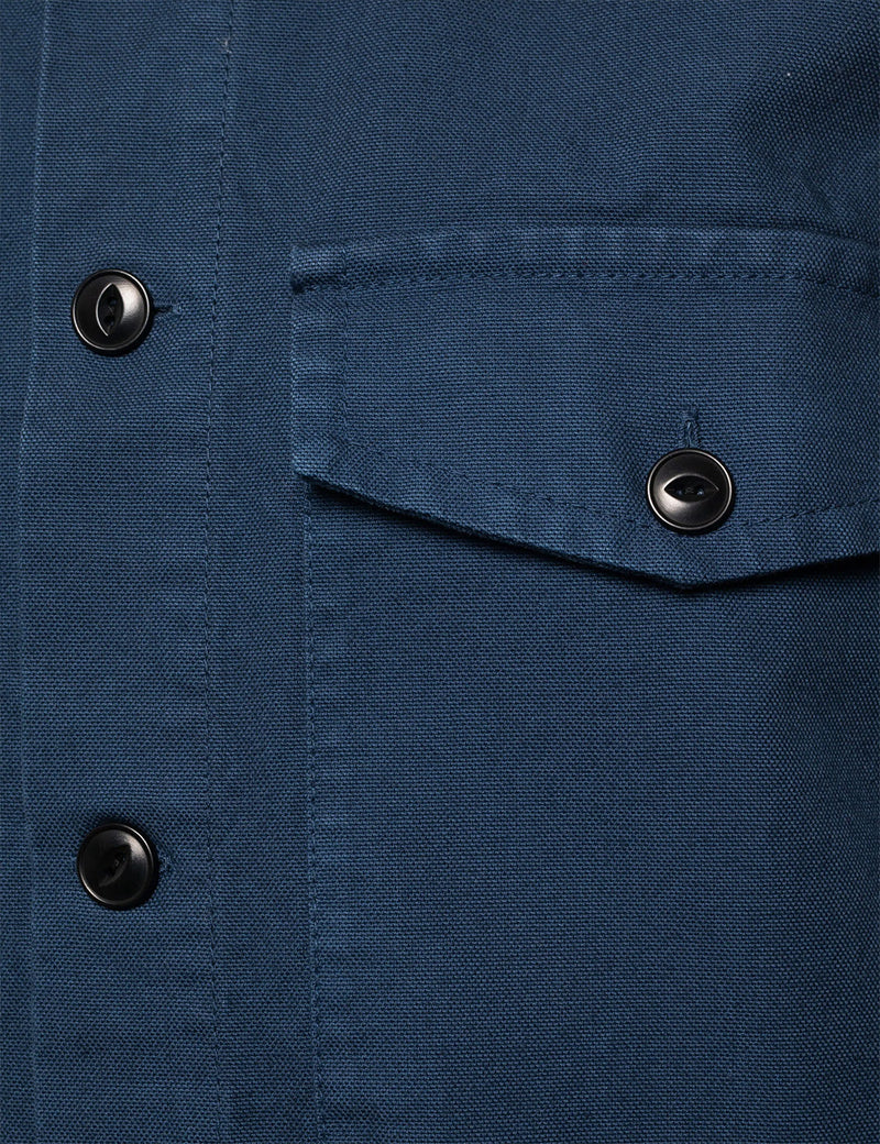 Nudie Jeans Colin Canvas Overshirt - Indigoblau