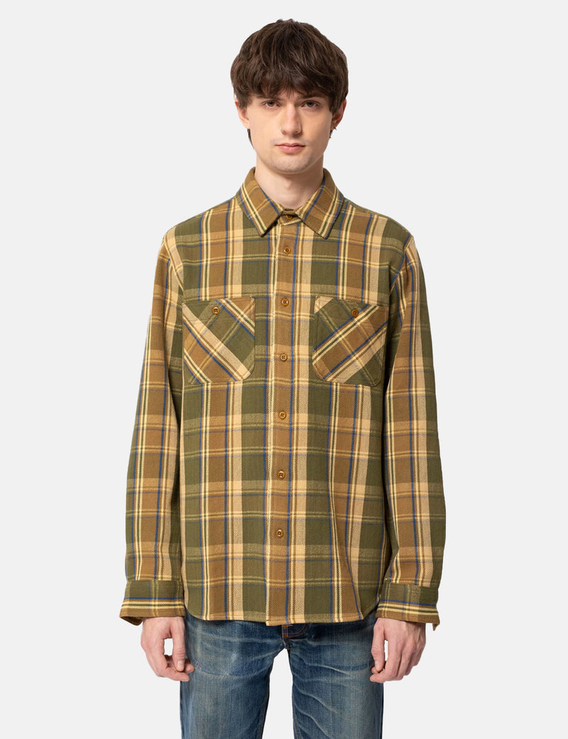 Chemise Nudie Sven - Multi carreaux robustes