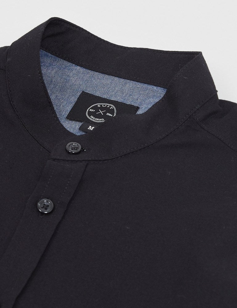Chemise Oxford Mandarin Costume - Noir