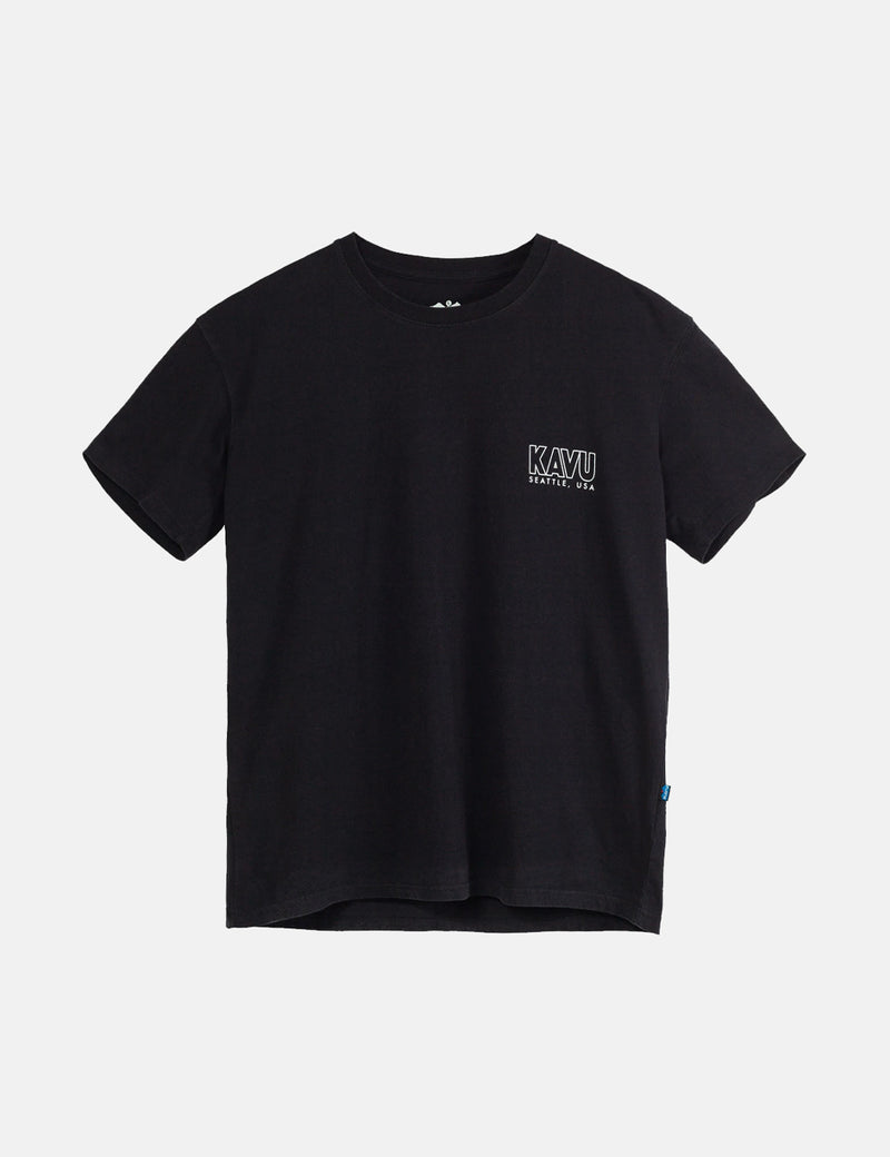 Kavu 리플렉션 티셔츠 - 블랙