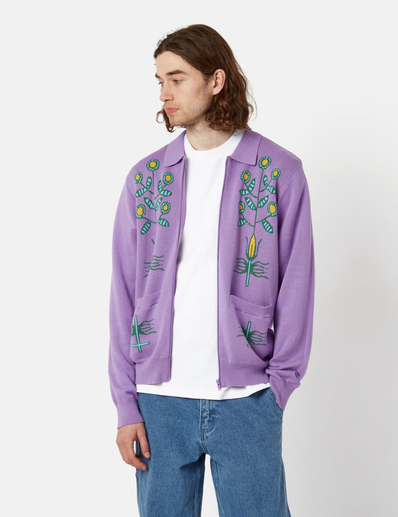 OBEY Totem Cardigan - Purple Flower