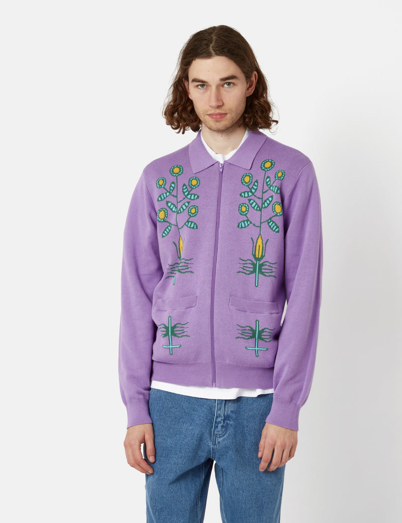 OBEY Totem Cardigan - Purple Flower