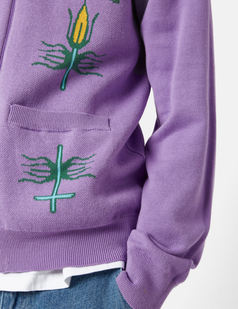 OBEY Totem Cardigan - Purple Flower