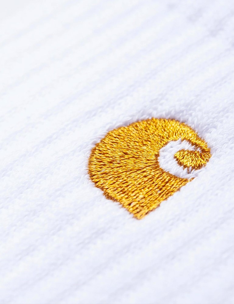 Carhartt-WIP Chase Socken - Weiß/Gold