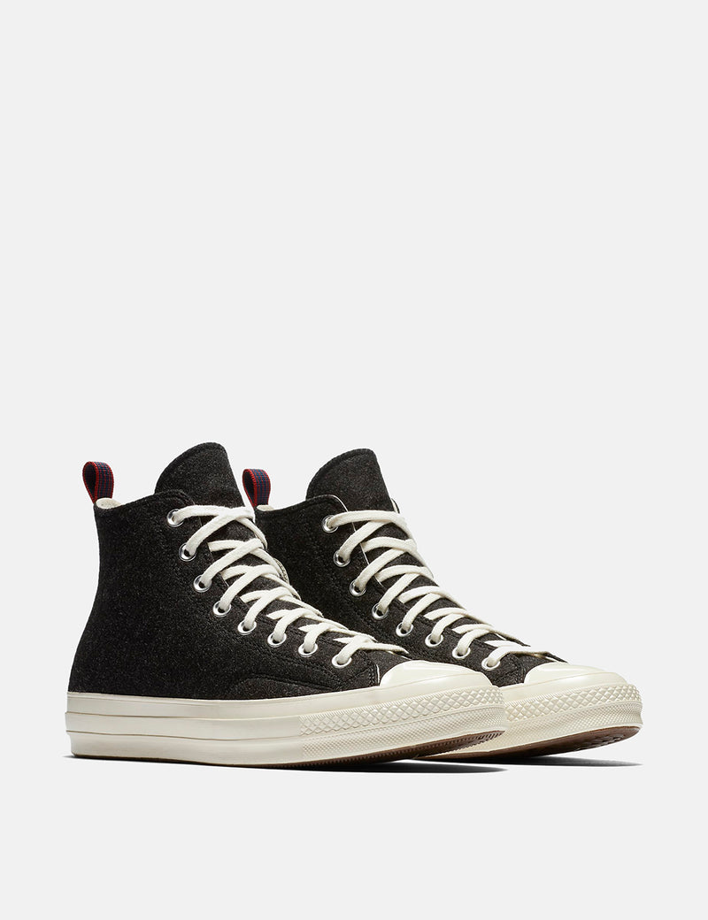 Converse 70's Chuck Taylor Hi (Feutre) - Noir/Aigrette