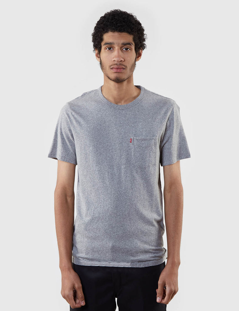 Levis Sunset Pocket T-Shirt - Grey Heather