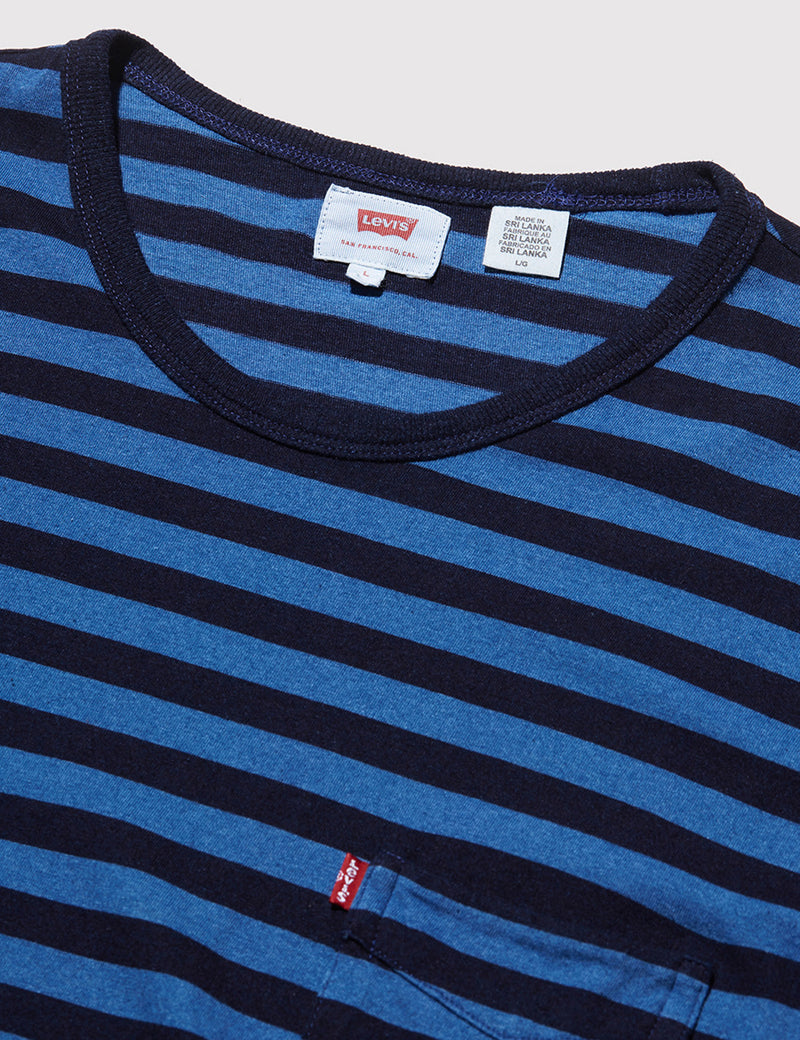 T-shirt Levis Sunset Pocket (Stripe) - Indigo/Bleu