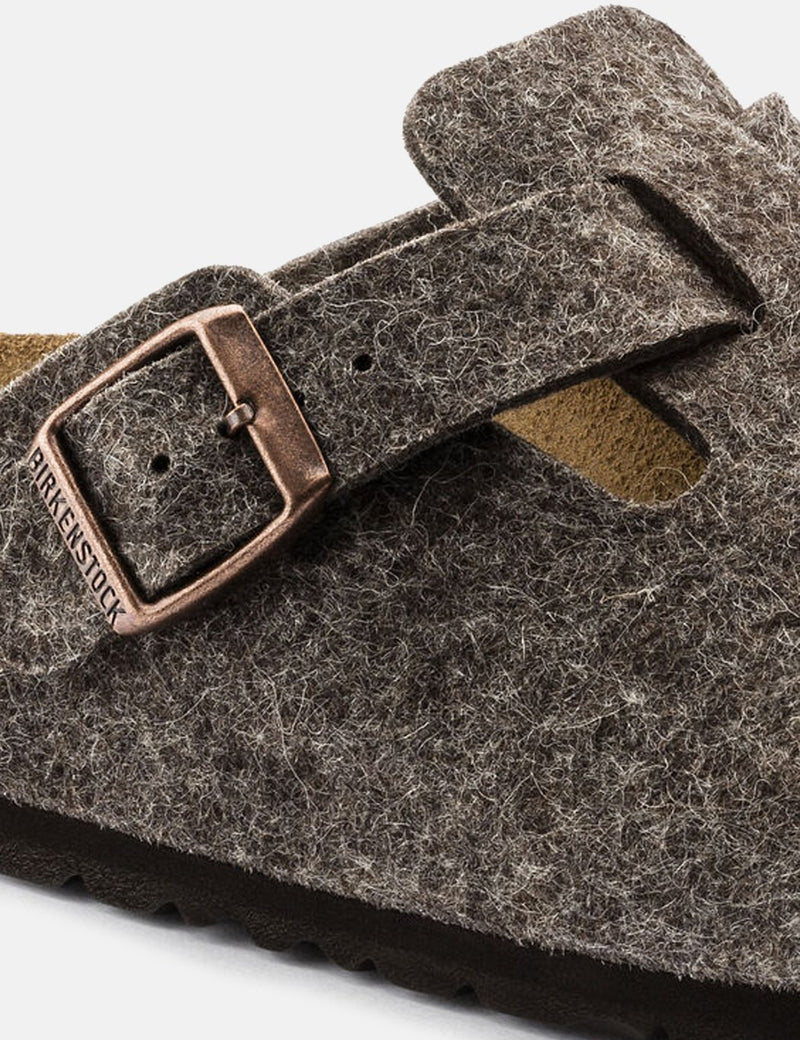 Birkenstock Boston Wool Felt (Regular) - Cacoa Brown