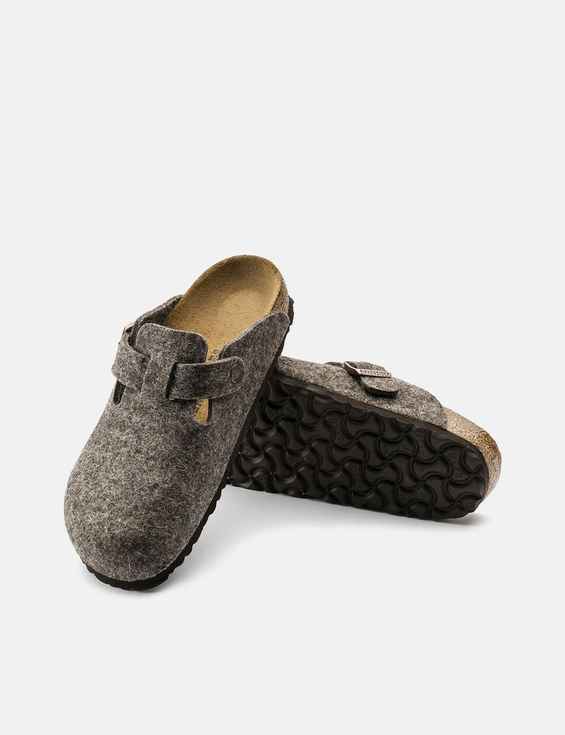 Birkenstock Boston Wool Felt (Regular) - Cacoa Brown