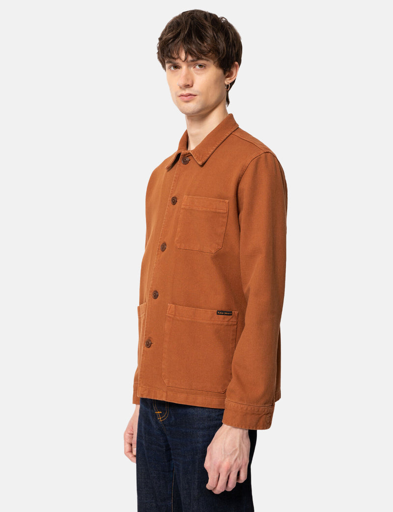 Nudie Barney Worker Jacket - Burnt Orange