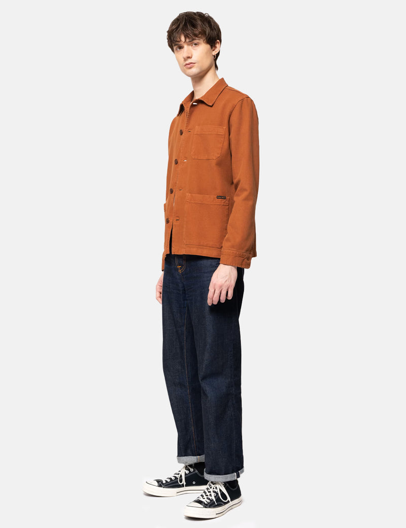 Nudie Barney Worker Jacket - Burnt Orange