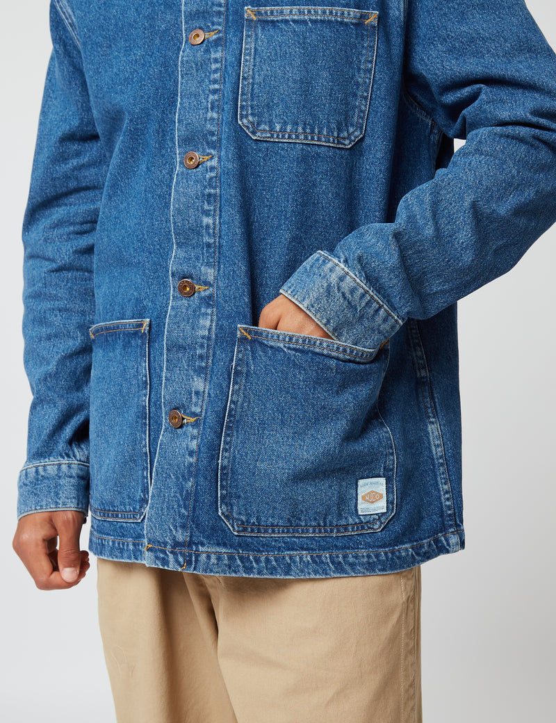 Nudie Barney 90er Jacke - Blue Denim